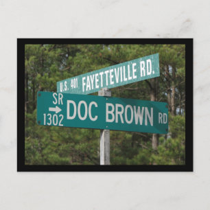 Carte Postale Route de Doc Brown