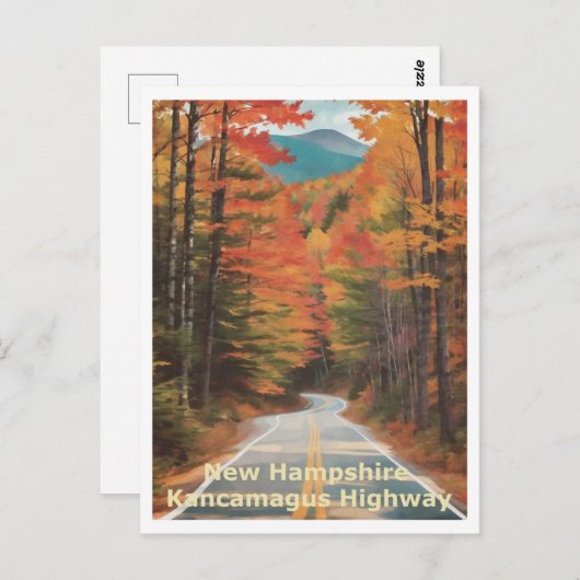Carte Postale Route de Kancamagus en automne Art graphique (Devant / Derrière)