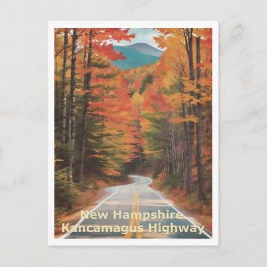 Carte Postale Route de Kancamagus en automne Art graphique (Devant)