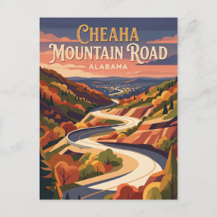 Carte Postale Route de la montagne Cheaha Alabama