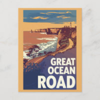 Route de l'océan Grande Art de voyage Vintage
