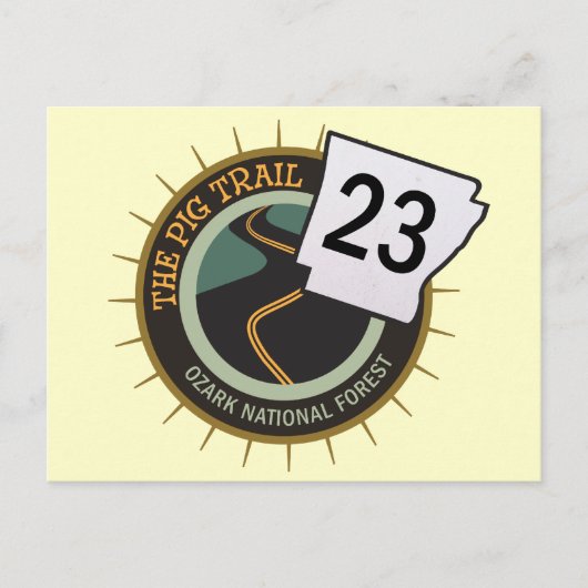 Carte Postale Route de moto Pig Trail 23 Arkansas (Devant)