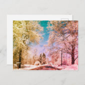 Carte Postale Route de neige Vermont 1 (Devant / Derrière)