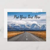 Carte Postale Route de Nouvelle-Zélande | Long Stright Road | Vo (Devant / Derrière)