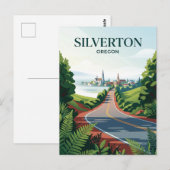 Carte Postale Route de Silver Falls USA (Devant / Derrière)