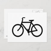 Carte Postale Route de Vélo Noir (Devant / Derrière)