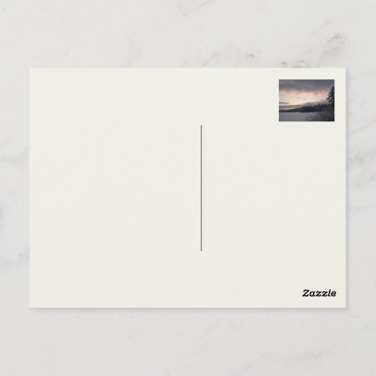 Carte Postale Route d'hiver (Dos)