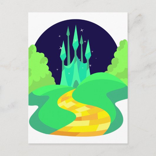 Carte Postale route en brique jaune (Devant)