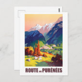 Carte Postale Route en Pyrénées, France (Devant / Derrière)