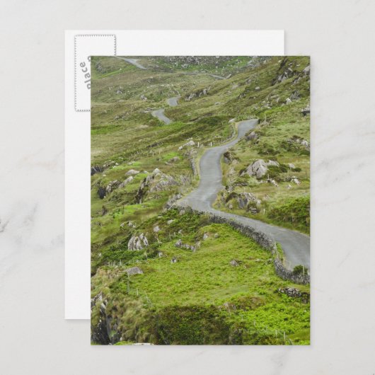 Carte Postale Route entre Ballaghacahreen et Caherkeen. (Devant / Derrière)