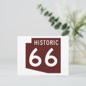 Carte Postale Route historique 66 - Arizona State Map (Debout devant)