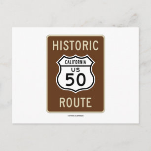 Carte Postale Route historique US Highway 50 (Californie)