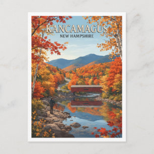 Carte Postale Route Kancamagus, pont couvert d'Albany Lincoln