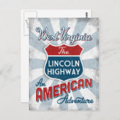 Carte Postale Route Lincoln Ouest Amérique Vintage (Devant / Derrière)