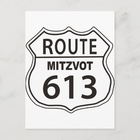 Carte Postale Route Mitzvot 613 (Devant)