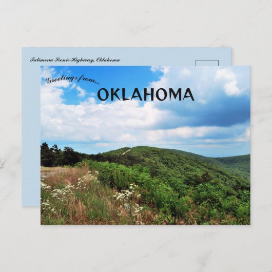 Carte Postale Route Pittoresque Talimena Oklahoma (Devant / Derrière)