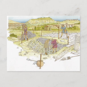 Carte Postale Route romaine. Détail