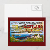 Carte Postale Route royale d'Écosse Visites d'été Vintage (Devant / Derrière)