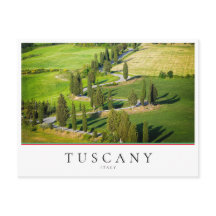 Route sinueuse Cypress en Toscane, Italie