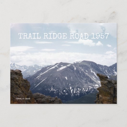 Carte Postale Route Trail Ridge Route Colorado 1957 Rétro (Devant)