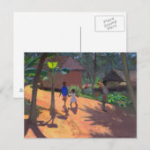 Carte Postale Route vers Kovalum Beach Kerala 1996 (Devant / Derrière)