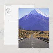 Carte Postale Route vers le parc national Mount Cook, Nouvelle-Z (Devant / Derrière)