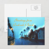 Carte Postale Route vers l'océan lors d'une soirée pluvieuse (Devant / Derrière)