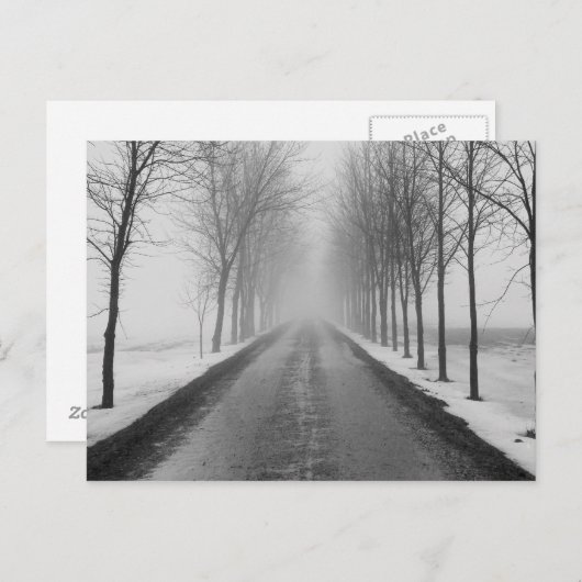 Carte Postale Route vers nulle part (Devant / Derrière)