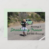 Carte Postale Route vers Strasbourg France (Devant / Derrière)