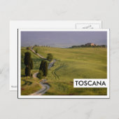 Carte Postale Route vers Terrapille en Toscane, Toscane (Devant / Derrière)