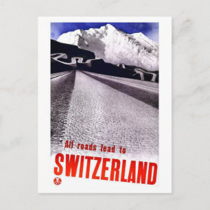 Carte Postale Routes de Suisse vintage