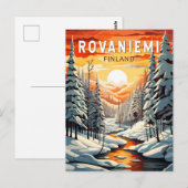 Carte Postale Rovaniemi Finland Voyage Art Rétro (Devant / Derrière)