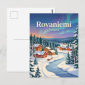 Carte Postale Rovaniemi, Finlande, hiver (Devant / Derrière)