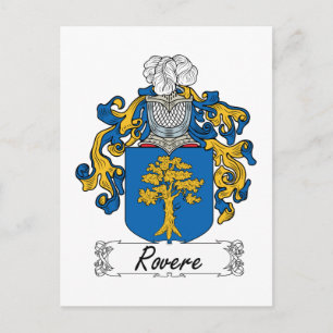 Carte Postale Rovere Family Crest