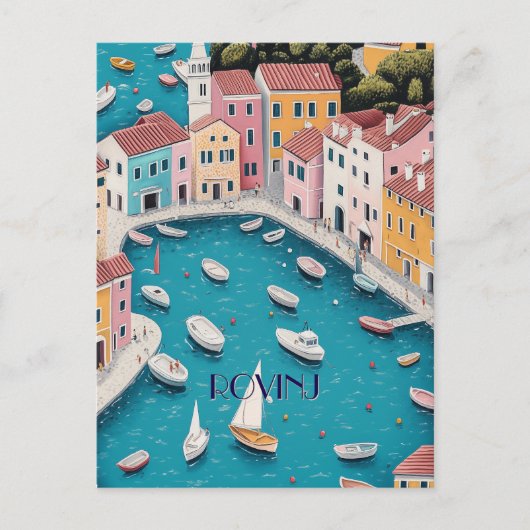 Carte Postale Rovinj Croatie Voyage (Devant)