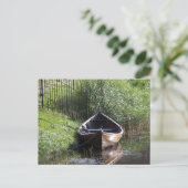 CARTE POSTALE ROW BOAT RIVER NATURE GRASSES CADRE (Debout devant)
