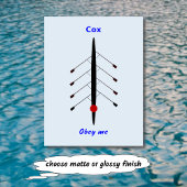 Carte Postale Rowing cox obéissez à moi sport