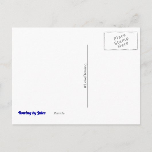 Carte Postale Rowing cox obéissez à moi sport (Dos)