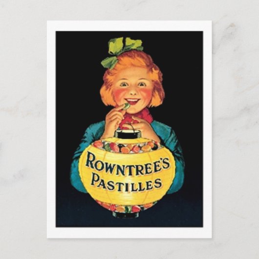 Carte Postale Rowntree's Pastilles Vintage bonbon Ad (Devant)