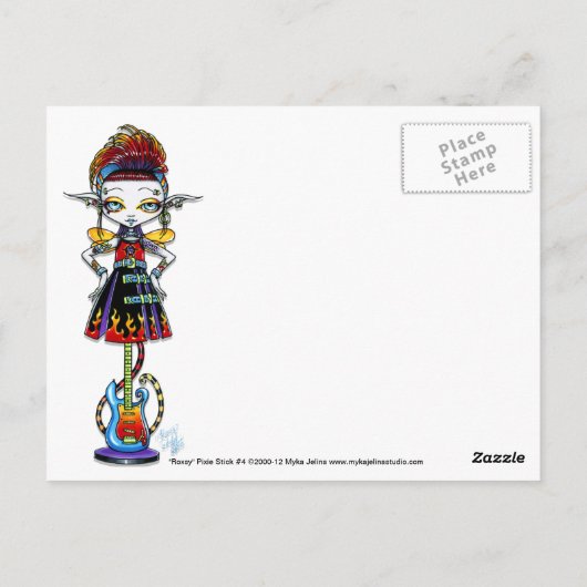 Carte Postale Roxsy Pixie Stick Psychobilly Rainbo (Dos)