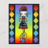 Carte Postale Roxsy Pixie Stick Psychobilly Rainbo