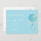 Carte postale Royal Baby Boy (Devant / Derrière)