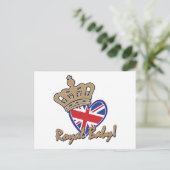 Carte Postale Royal Baby UK Heart Flag (Debout devant)