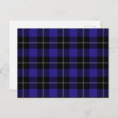 Carte Postale Royal Blue Black Plaid (Devant / Derrière)