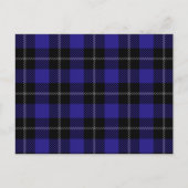 Carte Postale Royal Blue Black Plaid (Devant)