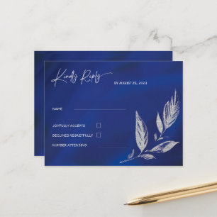 Carte postale Royal Blue et Silver