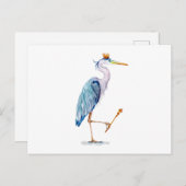 Carte Postale Royal Blue Heron (Devant / Derrière)