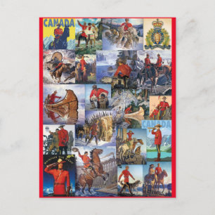 Carte Postale Royal Canadian Mounted Police Collage