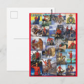 Carte Postale Royal Canadian Mounted Police Collage (Devant / Derrière)