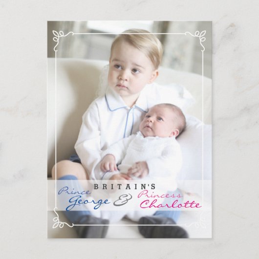 Carte Postale Royal Children - George & Charlotte (Devant)